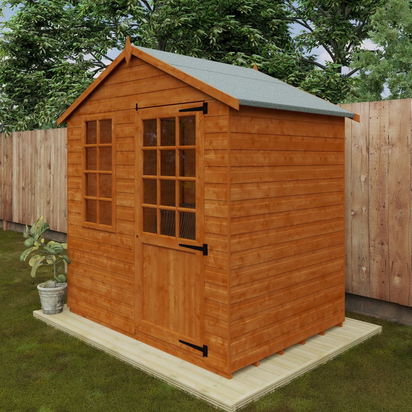 Summer Breeze wooden garden room with half-glazed Georgian door